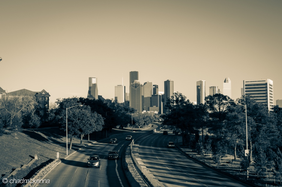 Hipster shot of downtown Houston.